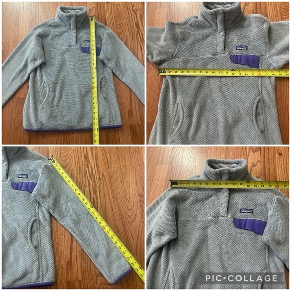 Patagonia Retool Snap-T Fleece Pullover in Gray and Purple size M - Picture 13 of 14